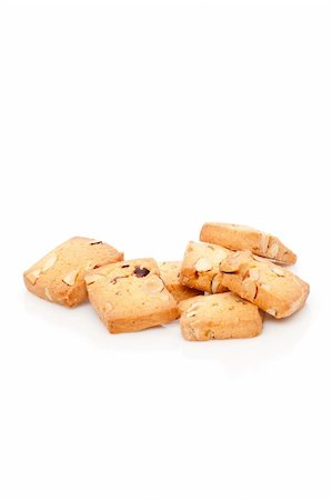 simsearch:400-07047172,k - Cookies with nuts isolated on white background Stockbilder - Microstock & Abonnement, Bildnummer: 400-05702251