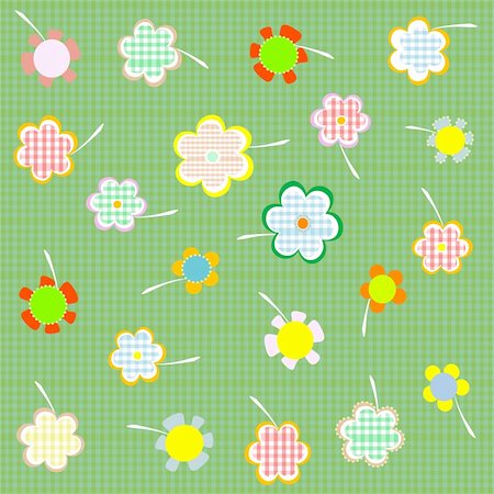 simsearch:400-06096999,k - floral seamless retro pattern with many beautiful flowers Vector Stock Photo - Budget Royalty-Free & Subscription, Code: 400-05702725