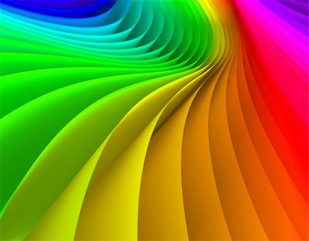 digital colour spectrum - Abstract 3d image of papers colored Stock Photo - Budget Royalty-Free & Subscription, Code: 400-05702906