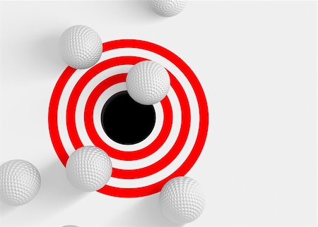simsearch:400-05370464,k - Conceptual 3d image with golf balls and hole Stock Photo - Budget Royalty-Free & Subscription, Code: 400-05702964