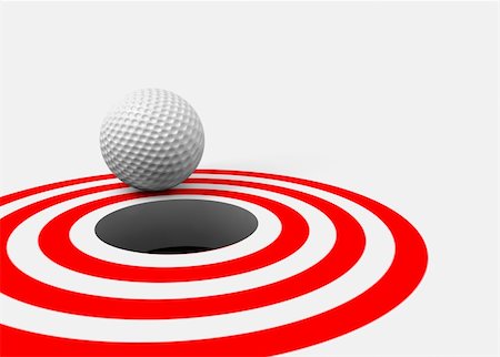 simsearch:400-05370464,k - Conceptual 3d image with golf ball and hole Stock Photo - Budget Royalty-Free & Subscription, Code: 400-05702963