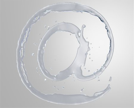 Isolated splash water arroba symbol Stock Photo - Budget Royalty-Free & Subscription, Code: 400-05702972