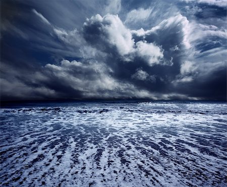 Background ocean storm with waves and clouds Stock Photo - Budget Royalty-Free & Subscription, Code: 400-05702982