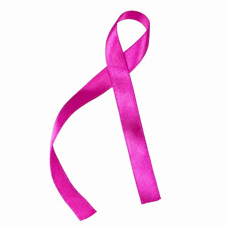 Pink Breast cancer ribbon isolated over white Stock Photo - Budget Royalty-Free & Subscription, Code: 400-05703219