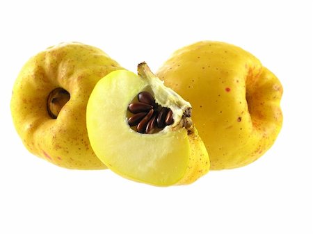 simsearch:400-07210105,k - series of vegetables and fruits: quince isolated on white background Foto de stock - Royalty-Free Super Valor e Assinatura, Número: 400-05703276