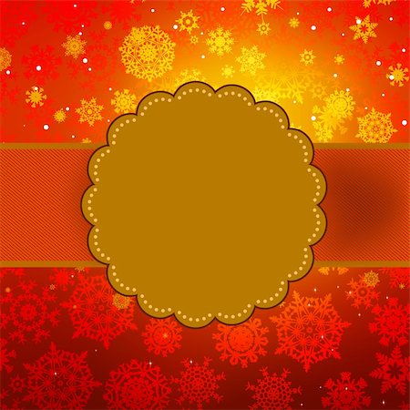simsearch:400-06423540,k - Cute warm color christmas card. EPS 8 vector file included Photographie de stock - Aubaine LD & Abonnement, Code: 400-05703283