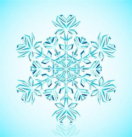simsearch:400-05380726,k - Vector illustration of detailed  crystal snowflake Stock Photo - Budget Royalty-Free & Subscription, Code: 400-05703352