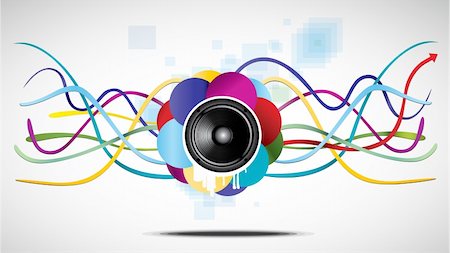 simsearch:400-04659104,k - Abstract Background with speaker and lines. eps10 vector illustration Photographie de stock - Aubaine LD & Abonnement, Code: 400-05714086