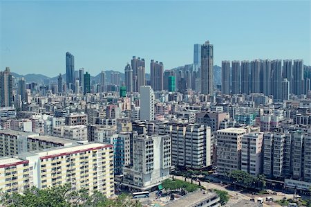 hong kong downtown at day Stock Photo - Budget Royalty-Free & Subscription, Code: 400-05714236