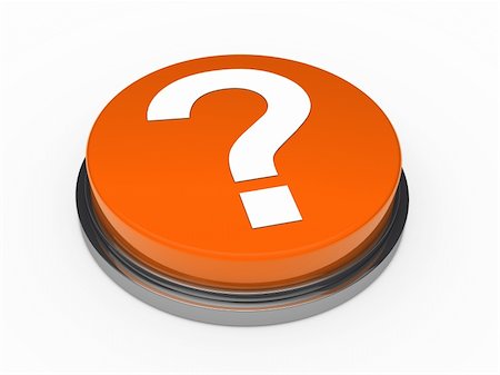 3d button orange with question mark sign Stock Photo - Budget Royalty-Free & Subscription, Code: 400-05714433