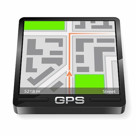 GPS Navigator. Illustration on white background for design Stock Photo - Budget Royalty-Free & Subscription, Code: 400-05714494