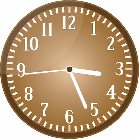simsearch:400-04995560,k - Vintage clock grunge isolated on vector background Stock Photo - Budget Royalty-Free & Subscription, Code: 400-05714498