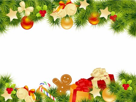 Christmas card background. Vector illustration. Stock Photo - Budget Royalty-Free & Subscription, Code: 400-05714512
