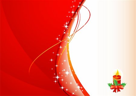 Christmas background with candle Stock Photo - Budget Royalty-Free & Subscription, Code: 400-05714535