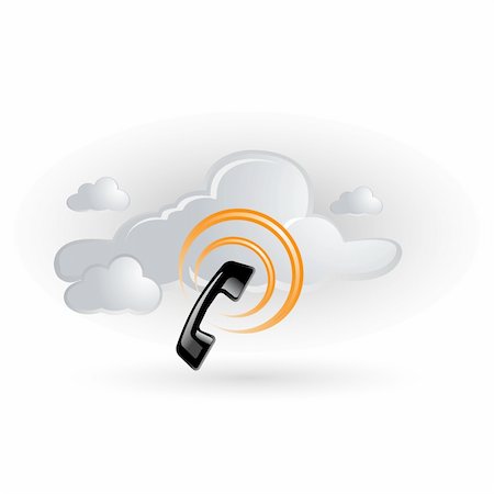 server illustration - cloud and phone signal icon Stock Photo - Budget Royalty-Free & Subscription, Code: 400-05714572