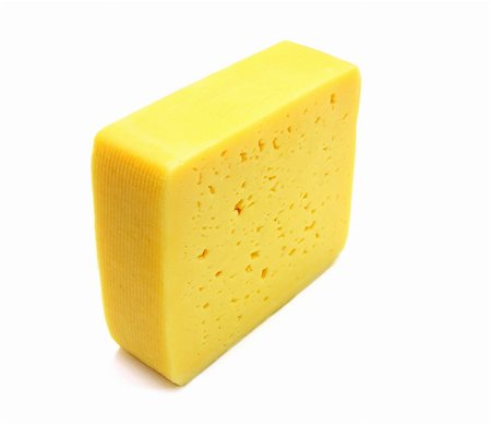 simsearch:400-06919923,k - piece of cheese isolated on a white background Stockbilder - Microstock & Abonnement, Bildnummer: 400-05714691