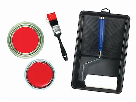 simsearch:400-04366286,k - Painting equipment isolated on a white background Stock Photo - Budget Royalty-Free & Subscription, Code: 400-05714719