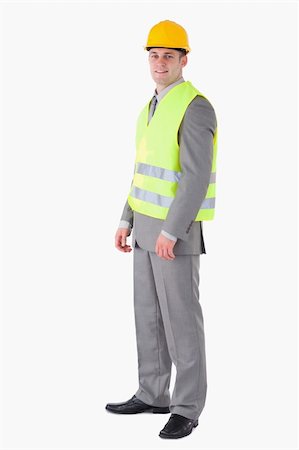 Portrait of a young contractor against a white background Stock Photo - Budget Royalty-Free & Subscription, Code: 400-05714942