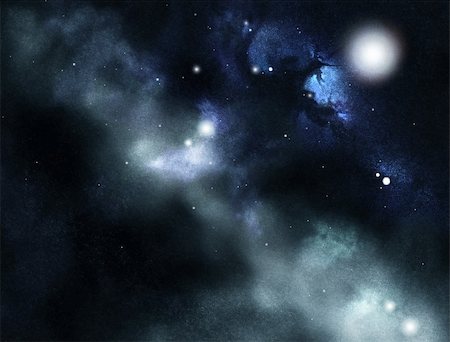 Digital created starfield with cosmic Nebula Stock Photo - Budget Royalty-Free & Subscription, Code: 400-05715410