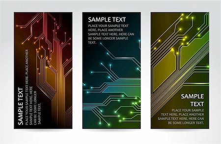Set of modern dark vertical technical banners Stock Photo - Budget Royalty-Free & Subscription, Code: 400-05715719