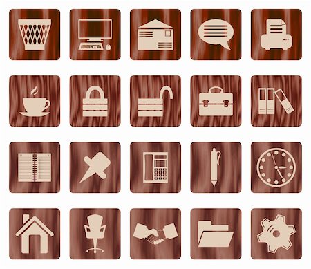 simsearch:400-04650271,k - Business and office set of different vector web icons Stock Photo - Budget Royalty-Free & Subscription, Code: 400-05715806