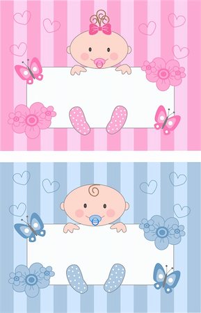 pregnancy illustrations - baby announcement Photographie de stock - Aubaine LD & Abonnement, Code: 400-05716053