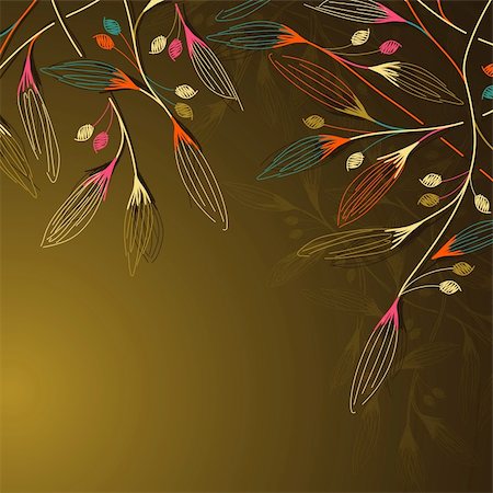 decoration curl - floral background Stock Photo - Budget Royalty-Free & Subscription, Code: 400-05716557