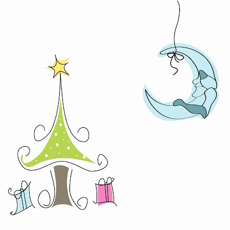 ribbon for christmas cartoon - Merry Christmas Stock Photo - Budget Royalty-Free & Subscription, Code: 400-05716553