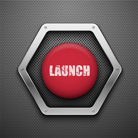 Launch button. Vector background. Eps10 Stock Photo - Budget Royalty-Free & Subscription, Code: 400-05716581