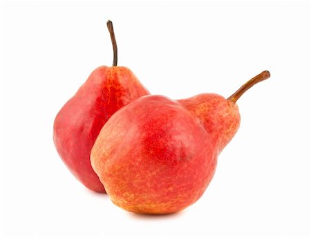 simsearch:400-05686207,k - Two red ripe pears isolated on white background Stock Photo - Budget Royalty-Free & Subscription, Code: 400-05716603