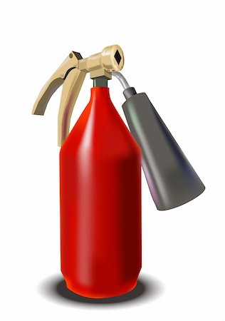 protection vector - vector illustration of a fire extinguisher Stock Photo - Budget Royalty-Free & Subscription, Code: 400-05716731