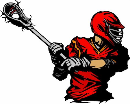 Vector Illustration of a Lacrosse Player Photographie de stock - Aubaine LD & Abonnement, Code: 400-05716789