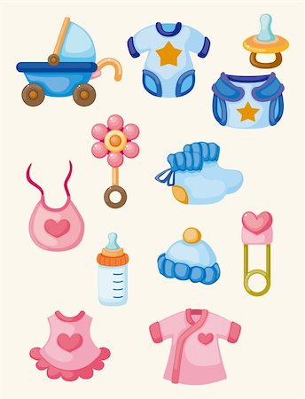 cartoon baby good icon set Stock Photo - Budget Royalty-Free & Subscription, Code: 400-05717935