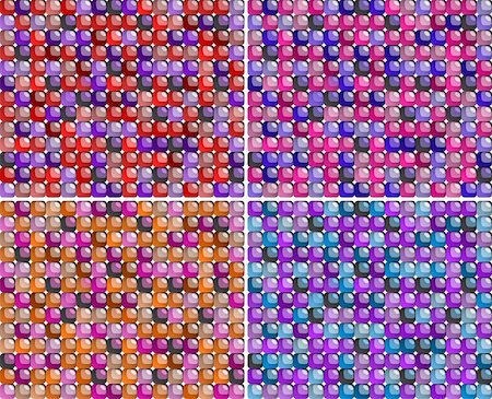 simsearch:400-05197784,k - Abstract pattern set with square blocks. Vector Illustration Foto de stock - Super Valor sin royalties y Suscripción, Código: 400-05718114