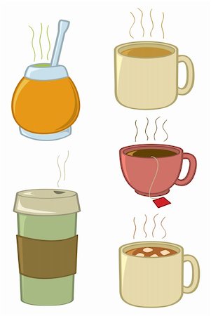 An assortment of popular and trendy hot beverages. Stock Photo - Budget Royalty-Free & Subscription, Code: 400-05718794