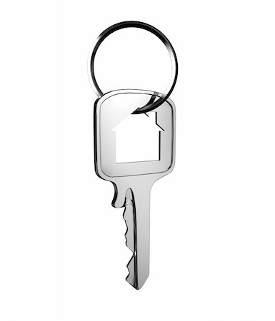 simsearch:400-05361671,k - Illustration of a house key on a white background Stock Photo - Budget Royalty-Free & Subscription, Code: 400-05718897