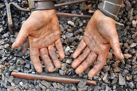 Detail of dirty hands - blacksmith Stock Photo - Budget Royalty-Free & Subscription, Code: 400-05719089