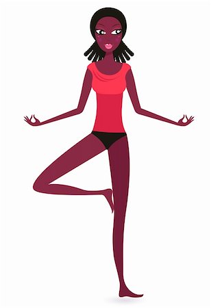 simsearch:400-04708096,k - Woman excercising yoga asana. Vector Illustration Stockbilder - Microstock & Abonnement, Bildnummer: 400-05719114