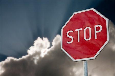 road stop alert - stop sign Stock Photo - Budget Royalty-Free & Subscription, Code: 400-05719424