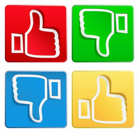 first finger up icon - Vector Rate Buttons Stock Photo - Budget Royalty-Free & Subscription, Code: 400-05719441