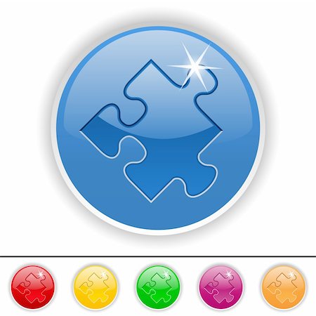 simsearch:400-07258941,k - Puzzle piece icon, vector illustration Stock Photo - Budget Royalty-Free & Subscription, Code: 400-05719507