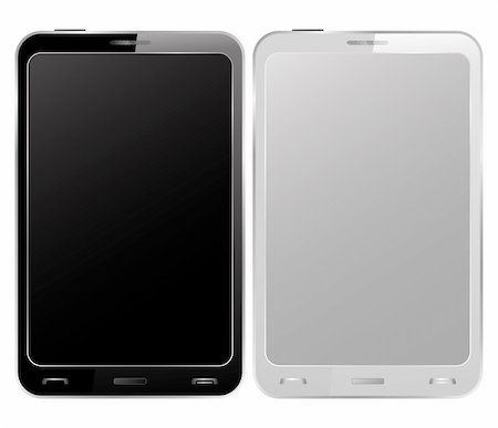 Vector Black and White Smartphones Photographie de stock - Aubaine LD & Abonnement, Code: 400-05719531