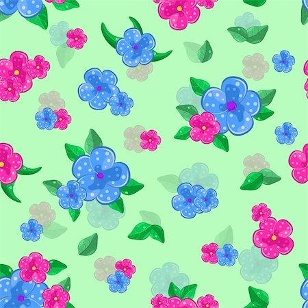 simsearch:400-04350601,k - floral seamless pattern with forget-me-not and  leaves on green background Stock Photo - Budget Royalty-Free & Subscription, Code: 400-05719554