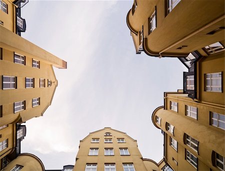 ellipse building - Apartment building from Low angle view Stock Photo - Budget Royalty-Free & Subscription, Code: 400-05719698
