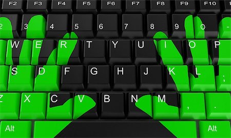 simsearch:400-08291045,k - Illustration of the keyboard with the hands on it Foto de stock - Royalty-Free Super Valor e Assinatura, Número: 400-05719858