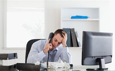 simsearch:400-05709706,k - Stressed and frustrated businessman on the phone Stock Photo - Budget Royalty-Free & Subscription, Code: 400-05710296