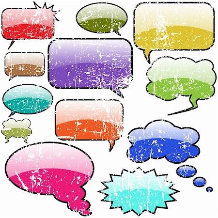 simsearch:400-04378593,k - Illustration speech bubble design as a backdrop. Photographie de stock - Aubaine LD & Abonnement, Code: 400-05710680