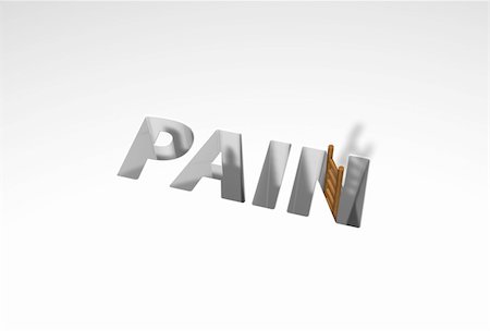 the word pain and a ladder - 3d illustration Stock Photo - Budget Royalty-Free & Subscription, Code: 400-05710893