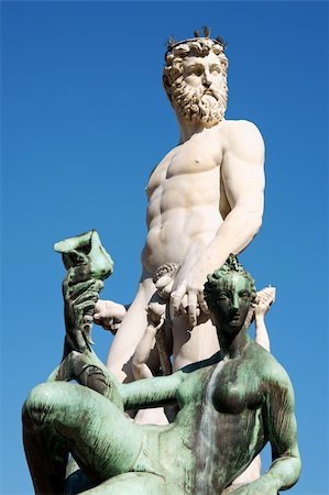 fountain of neptune - Detail of Fountain of Neptune in Piazza della Signoria, Florence Photographie de stock - Aubaine LD & Abonnement, Code: 400-05711096