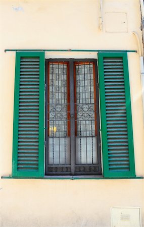 Typical Italian Window With Open Wooden Shutters Stock Photo - Budget Royalty-Free & Subscription, Code: 400-05711130